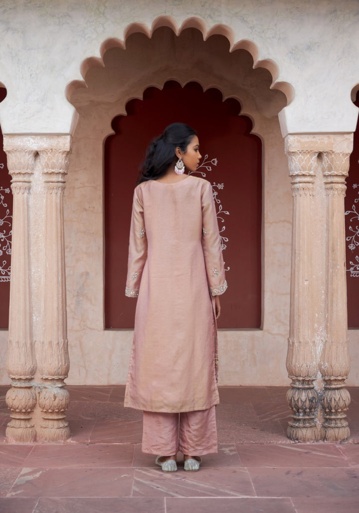 Mihika puce full work suit set