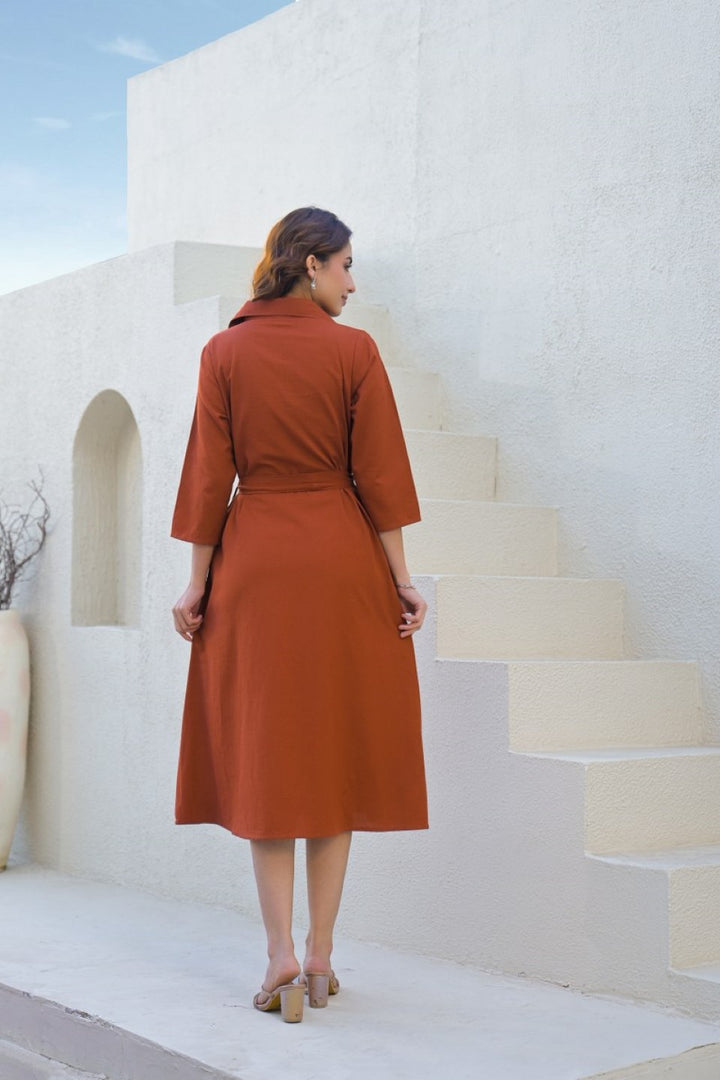 Tatva jasper embroidery cotton dress