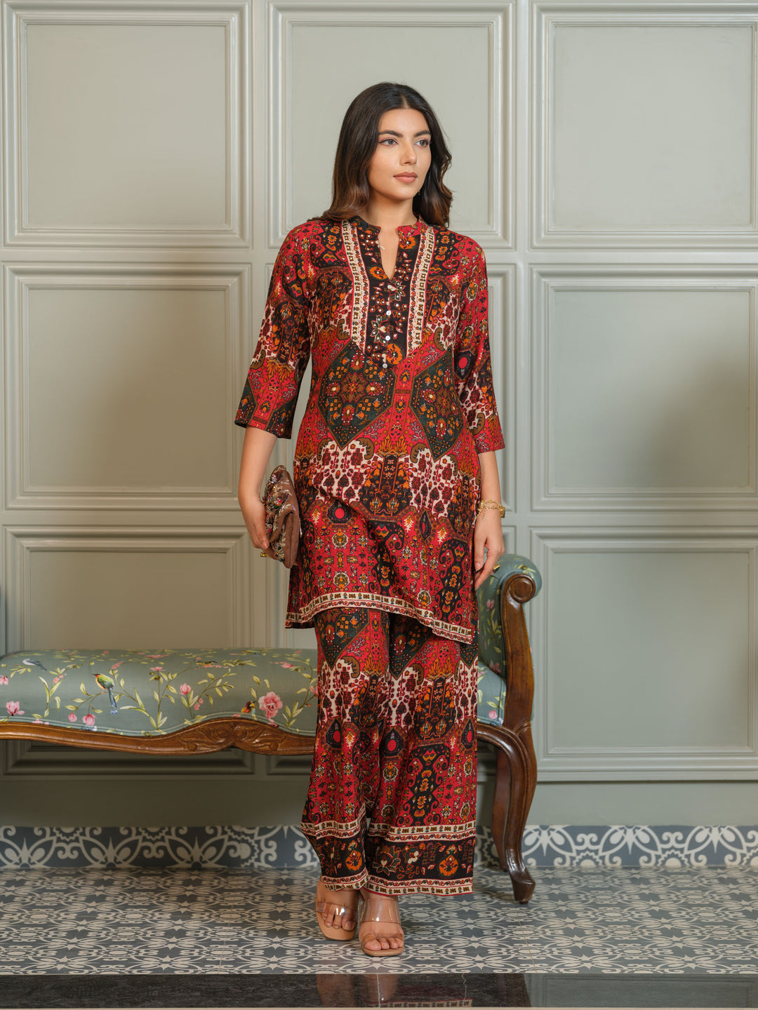 Tashvika carmen Printed Co-ord Set