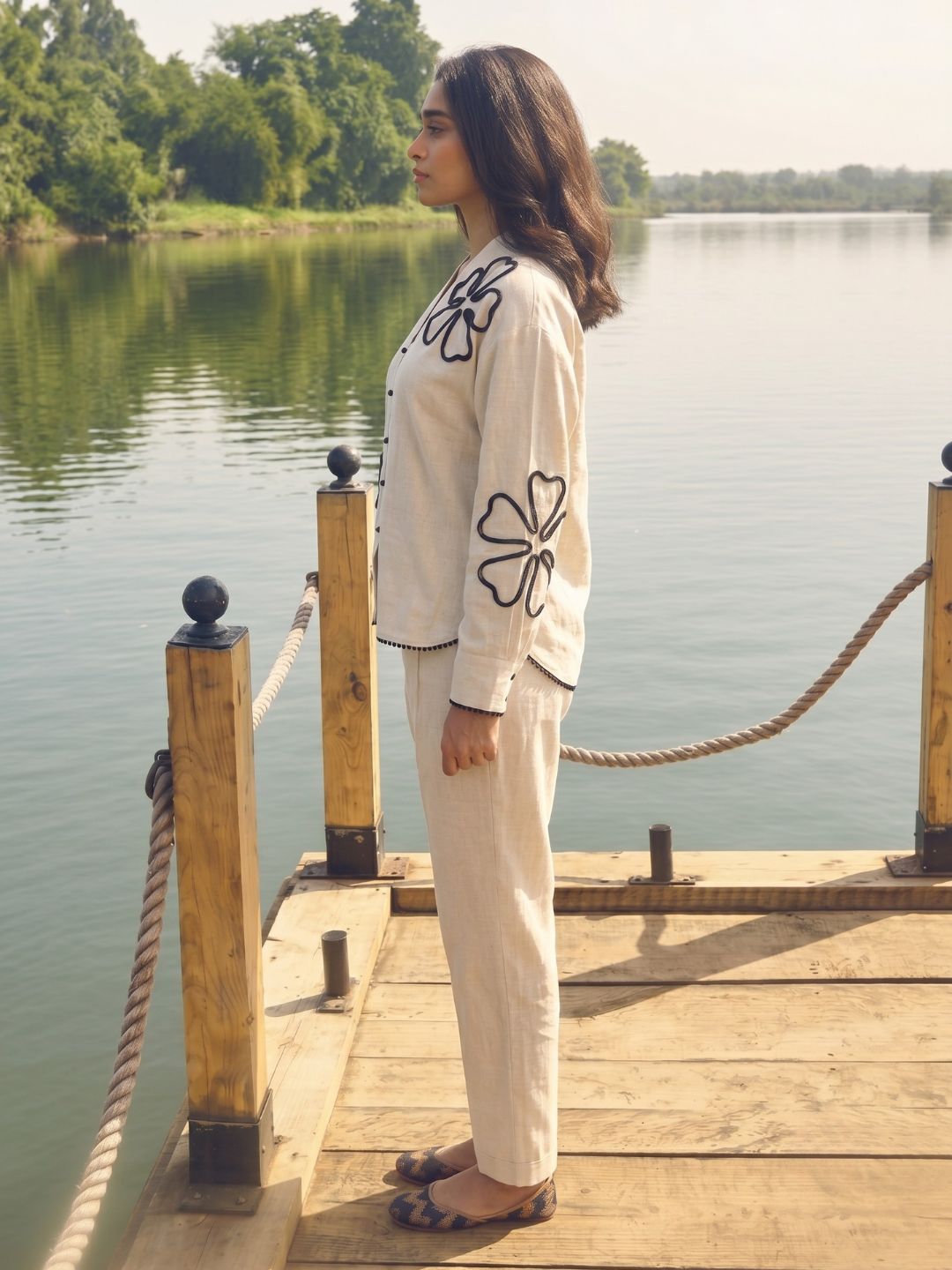 Wespret indi embroidery cotton co-ord set
