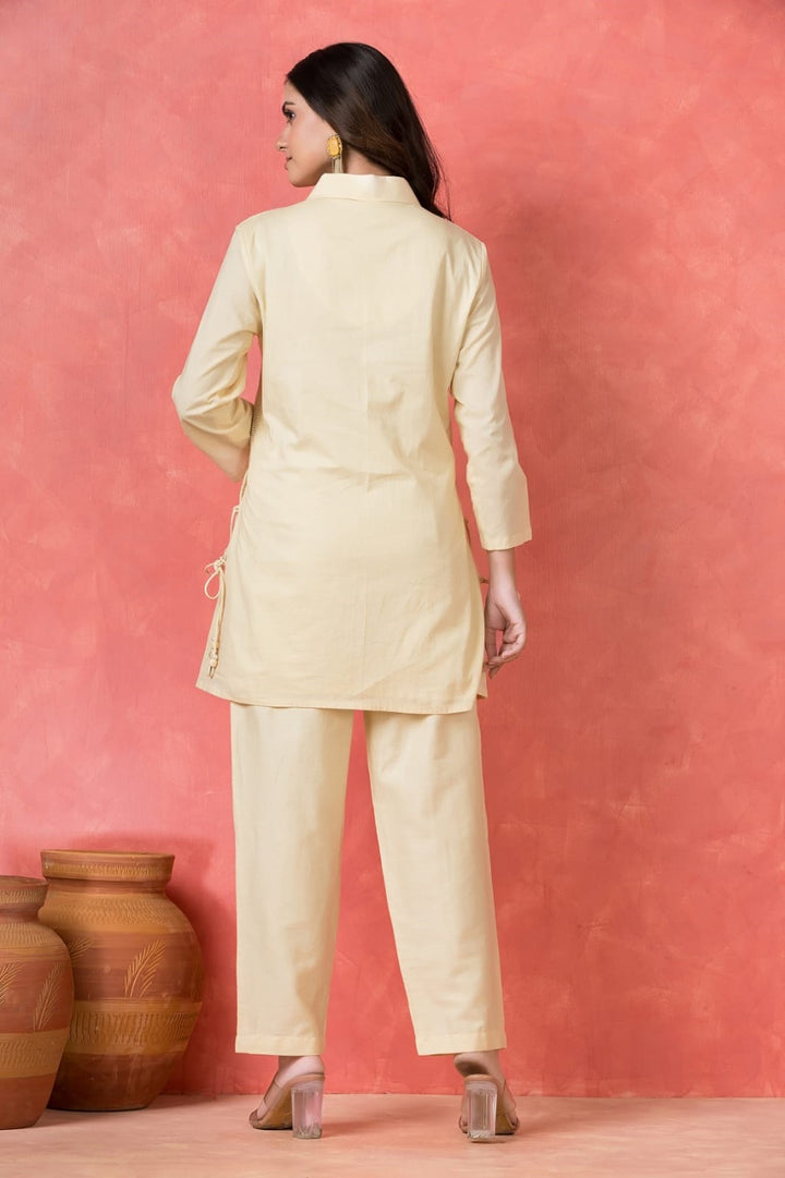 Gaur biscotti applique co-ord set