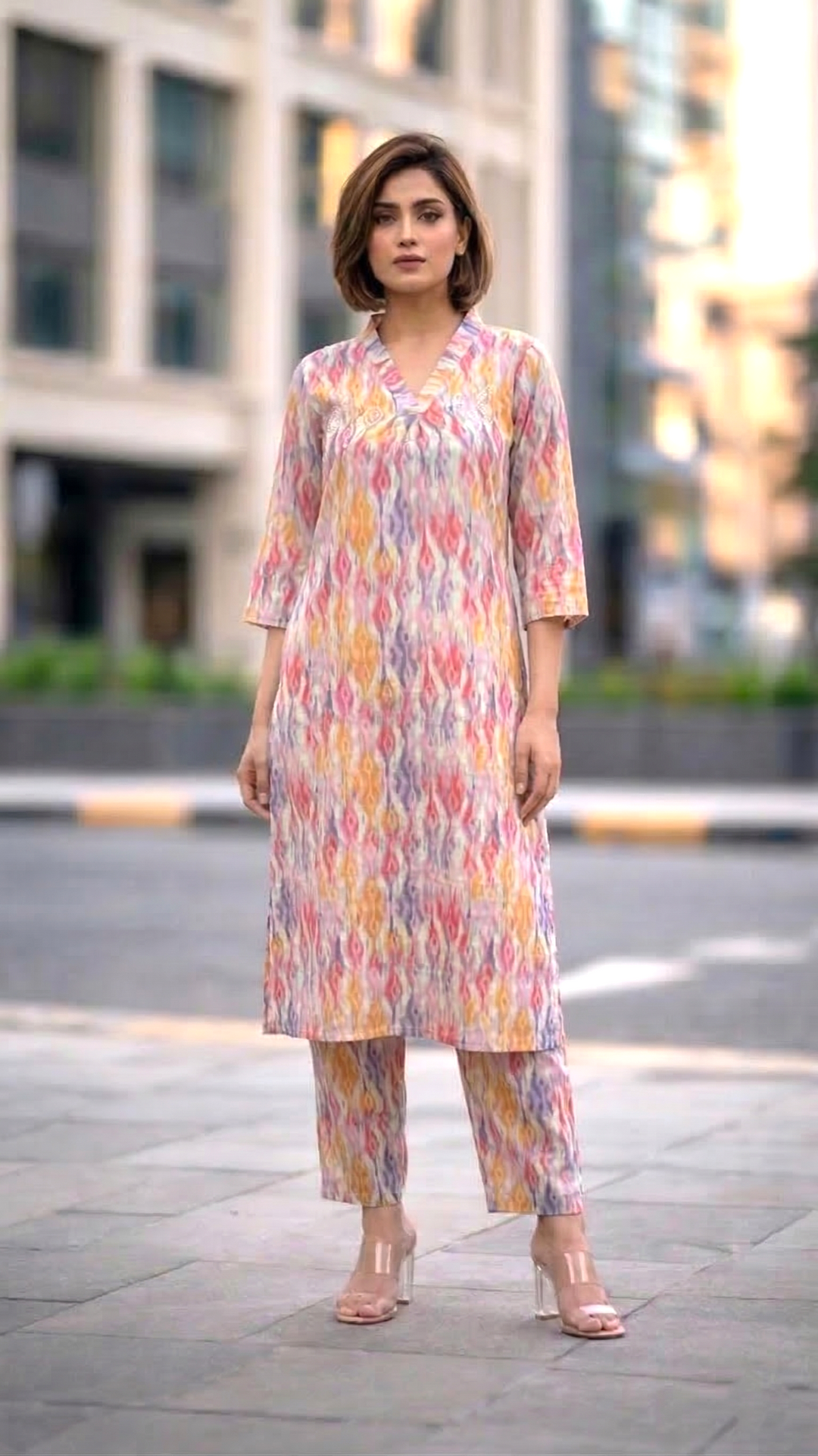 Bindiya Candy Linen Kurta Pant set