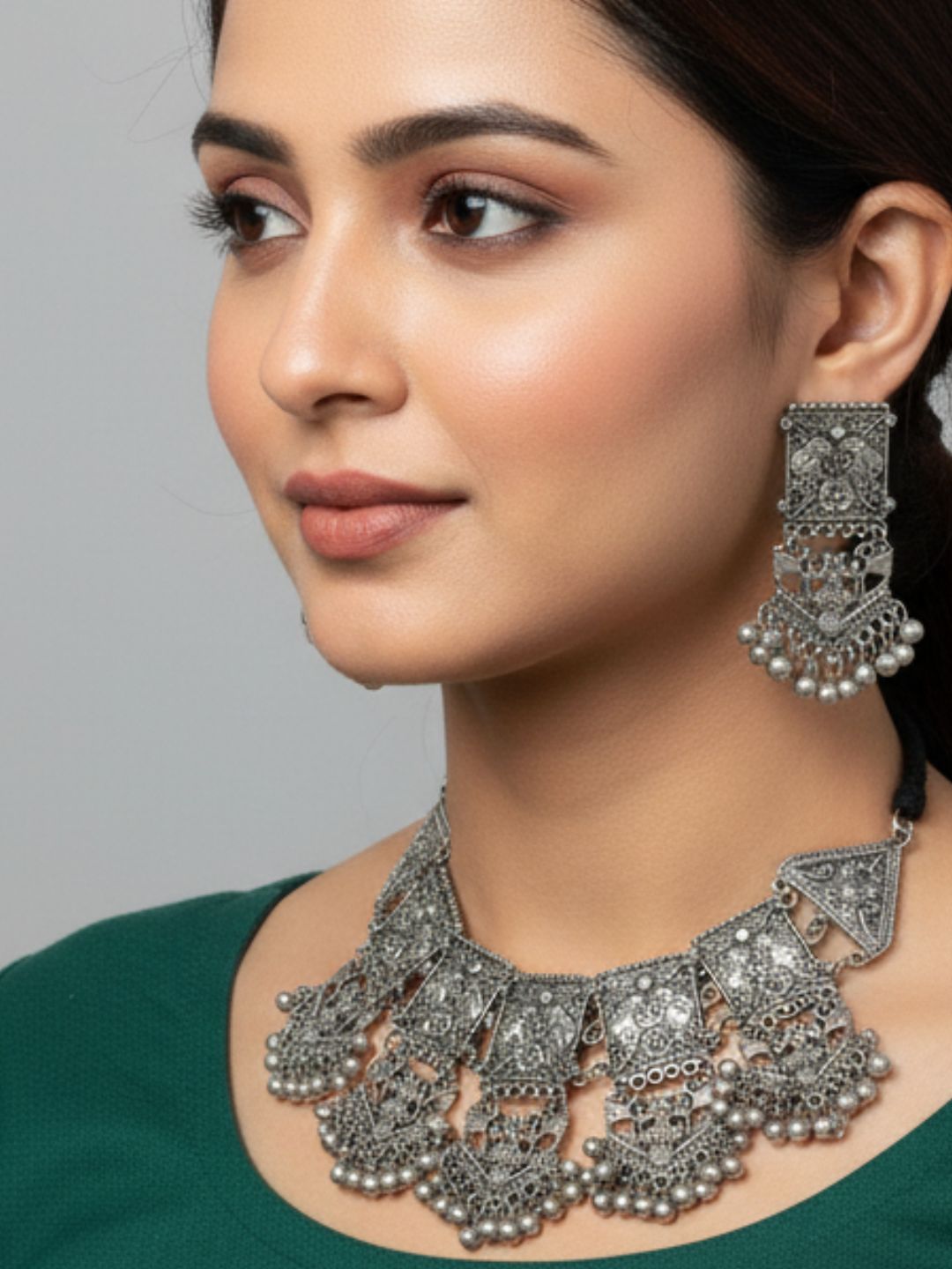 Antara Oxidised necklace set
