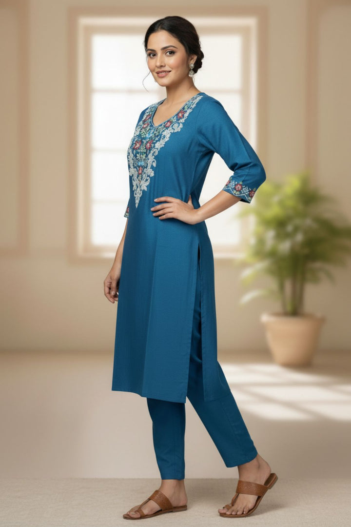 Ira Royal Embroidered Co-ord Set