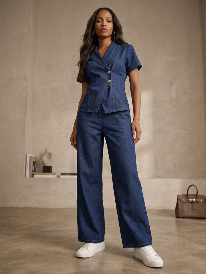 Prisha celeste denim co-ord set