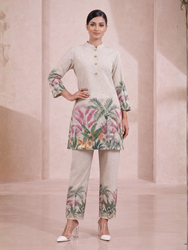 Shanti Fauna Printed Work Co-ord Set