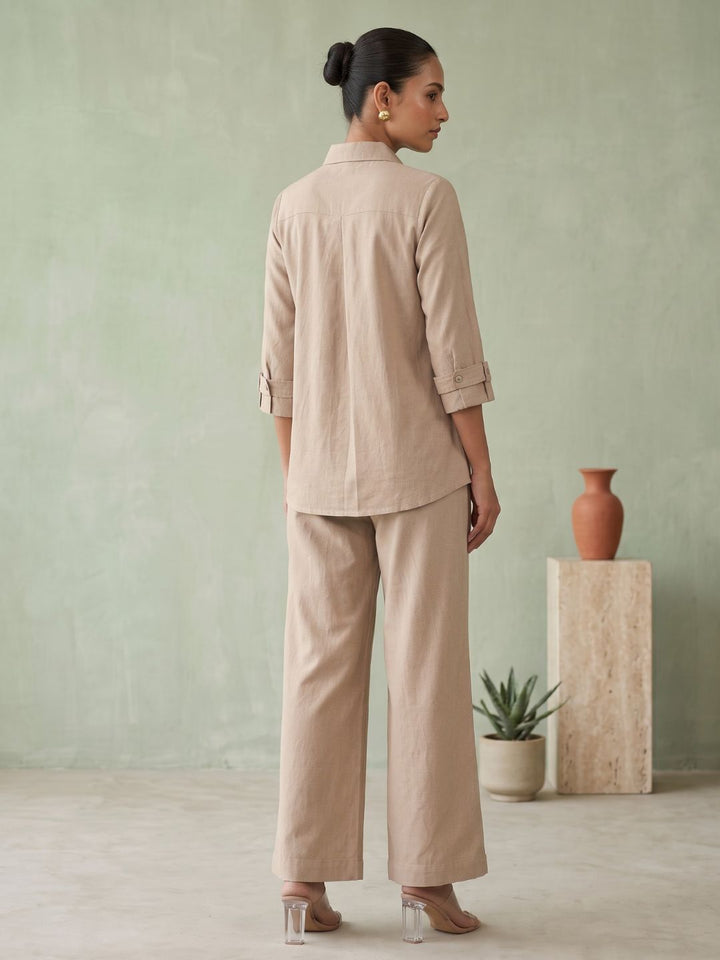 Drona Mousse embroidery cotton co-ord set