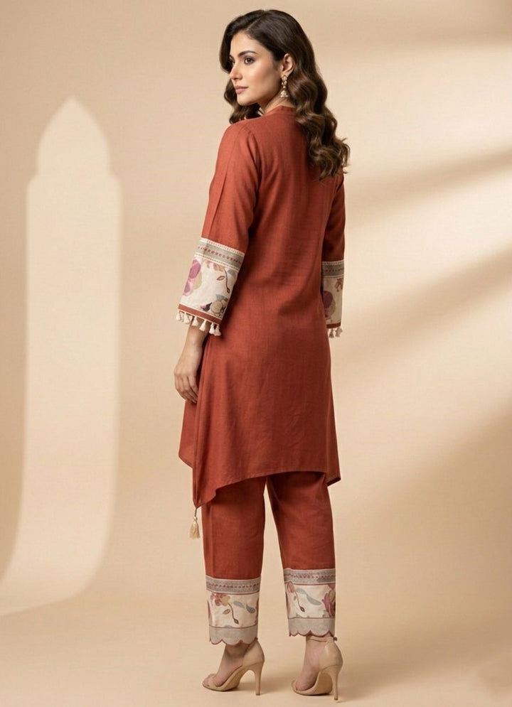 Prisha tangerine cotton co-ord set