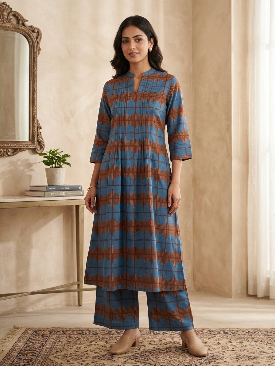 Akshara cela cotton kurta pant set