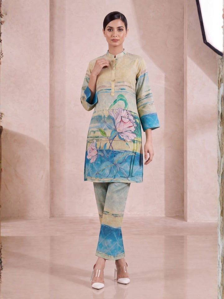 Shanti Lime Printed Co-ord Set