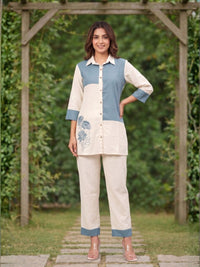 Viyona alabaster cotton co-ord set