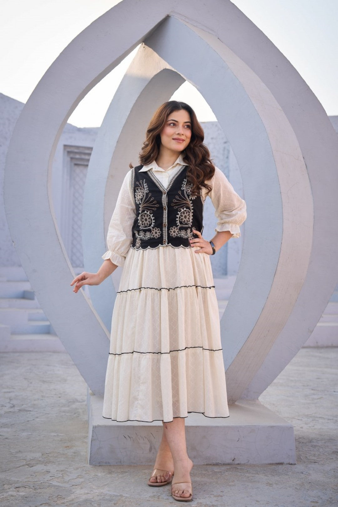 Tatva magnolia cotton jacket dress