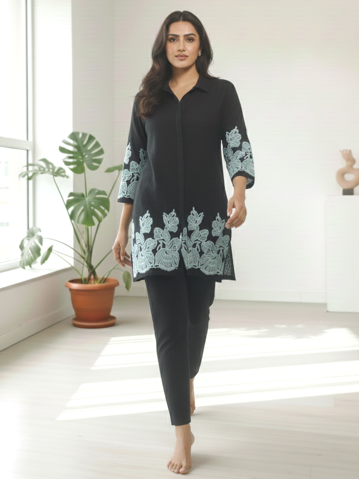 Reet Onyx Embroidered Co-ord Set