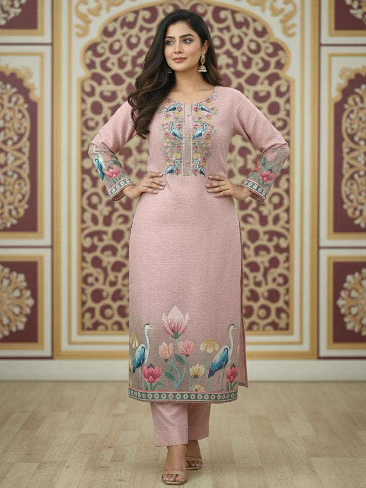 Reet Mauve Printed Work Suit Set