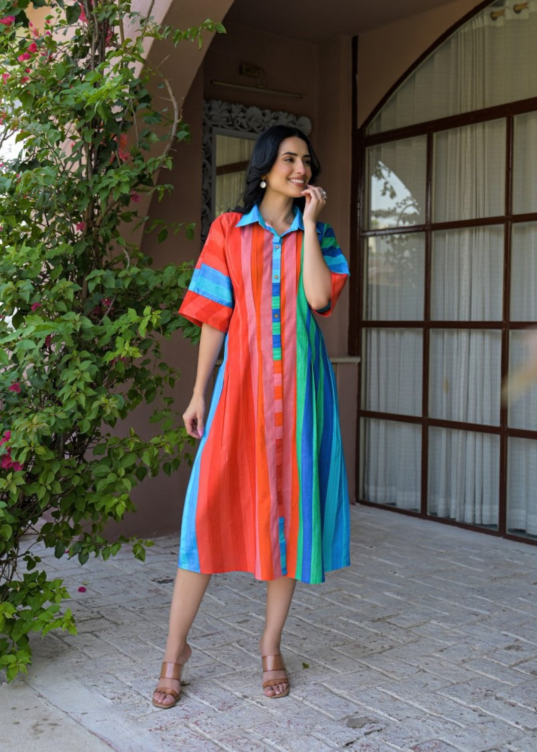 Tatva squash cotton midi dress