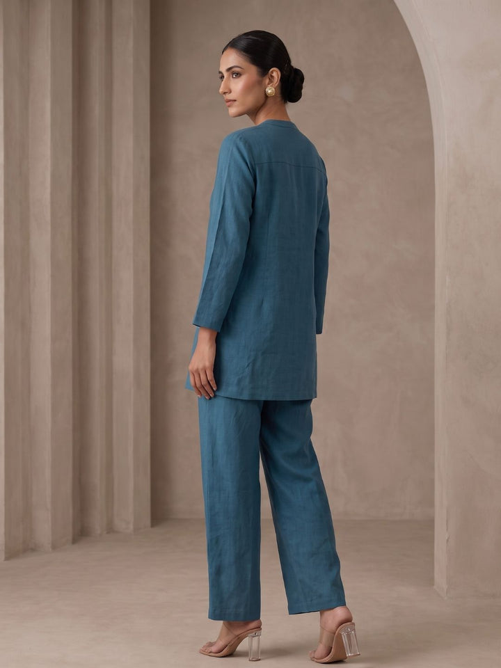 Lipi Cobalt embroidery cotton co-ord set