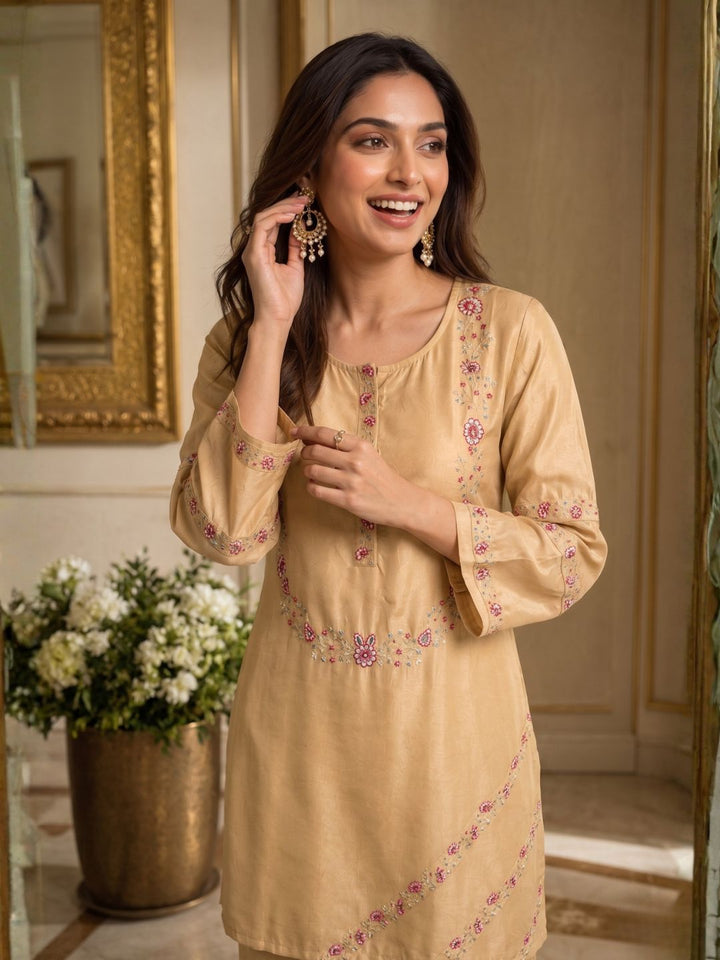 Raya Honey Embroidered Co-ord Set