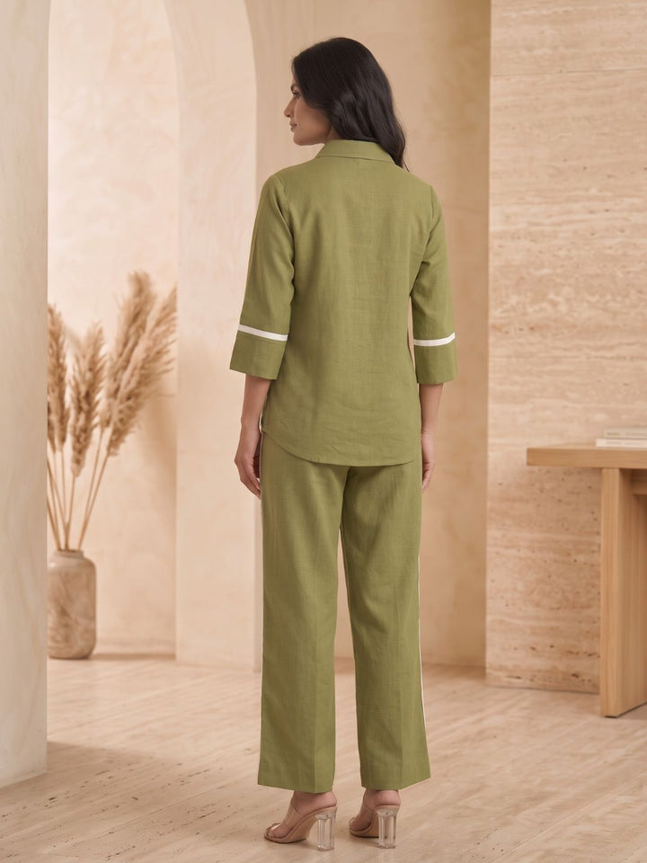 Ridhika moss  applique cotton co-ord set