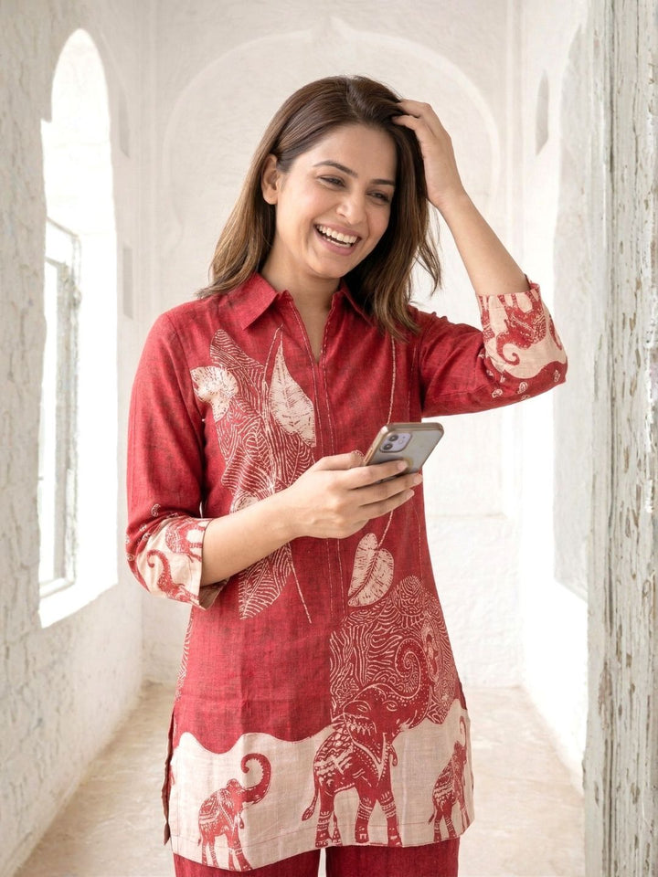 Akshara canta printed Cotton co-ord set