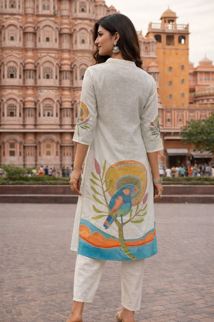 Gaur buff cotton suit set