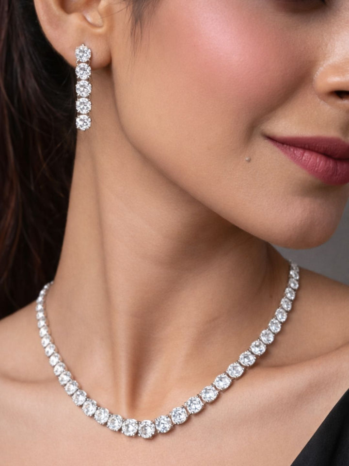 Alankrita Diamond Necklace with Earings
