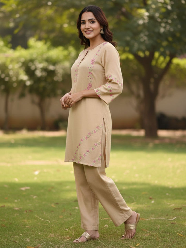 Raya Honey Embroidered Co-ord Set