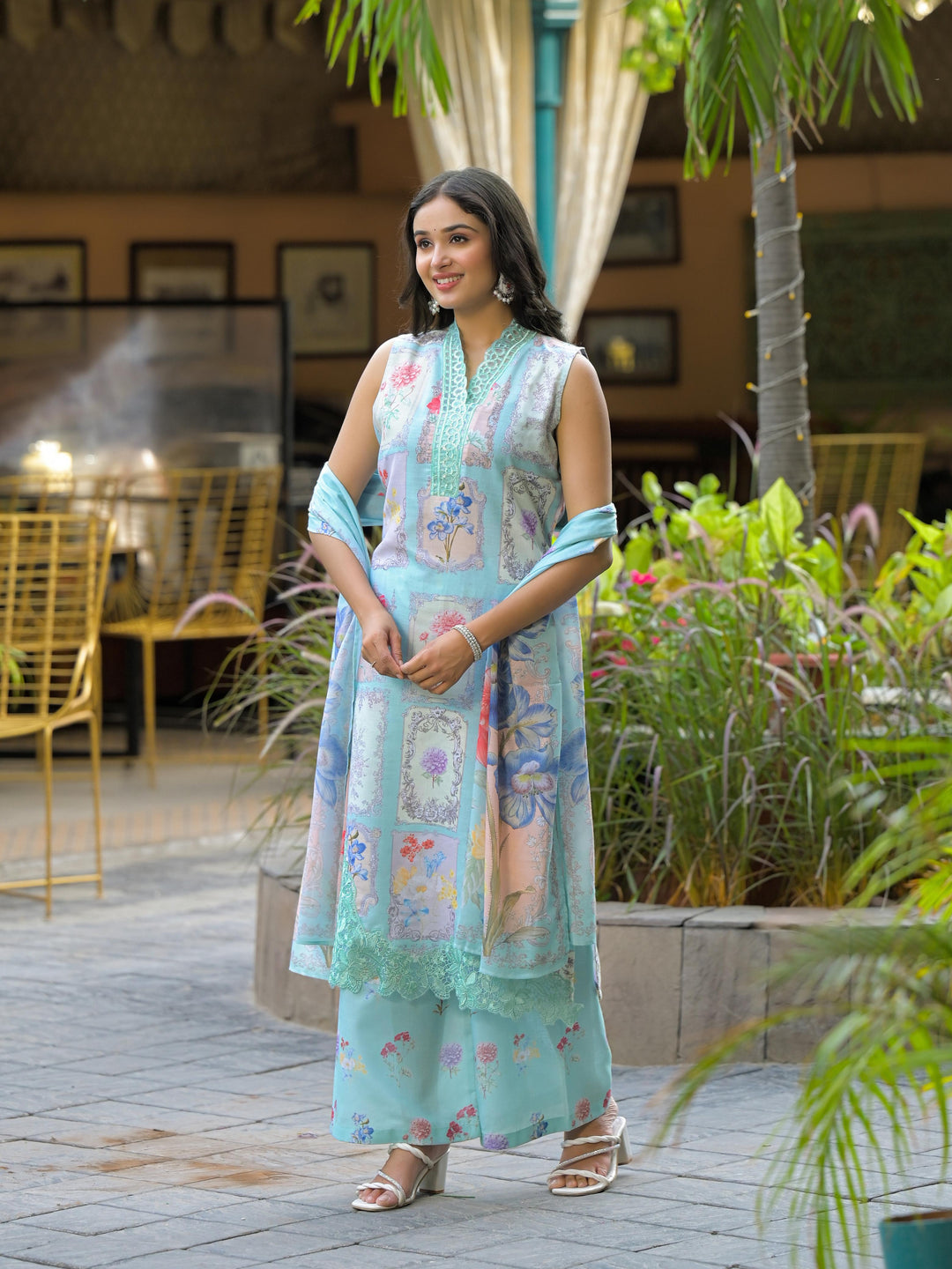 Dagdai Sage cotton suit set