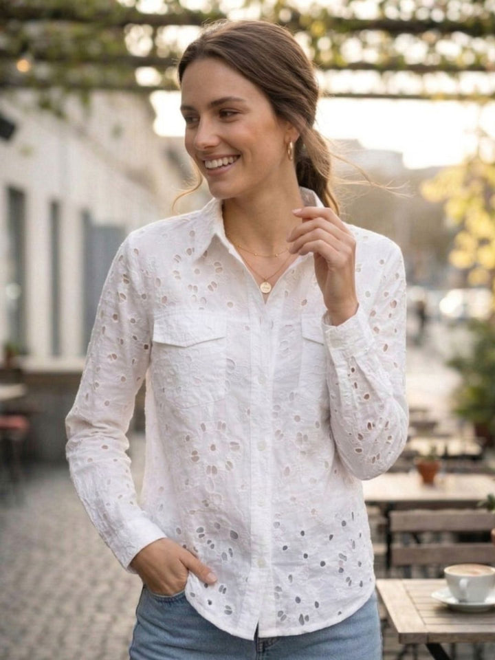 Perka Harp schiffli Cotton shirt