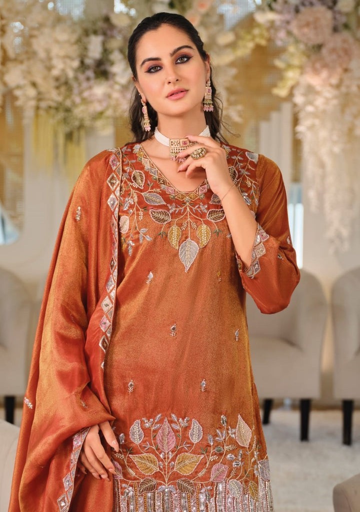 Areesa copper full work suit set