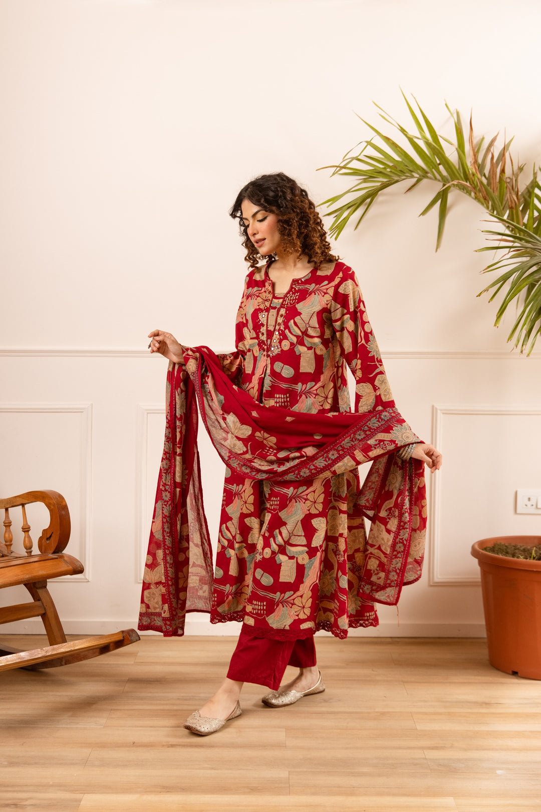 Karen barn printed cotton suit set