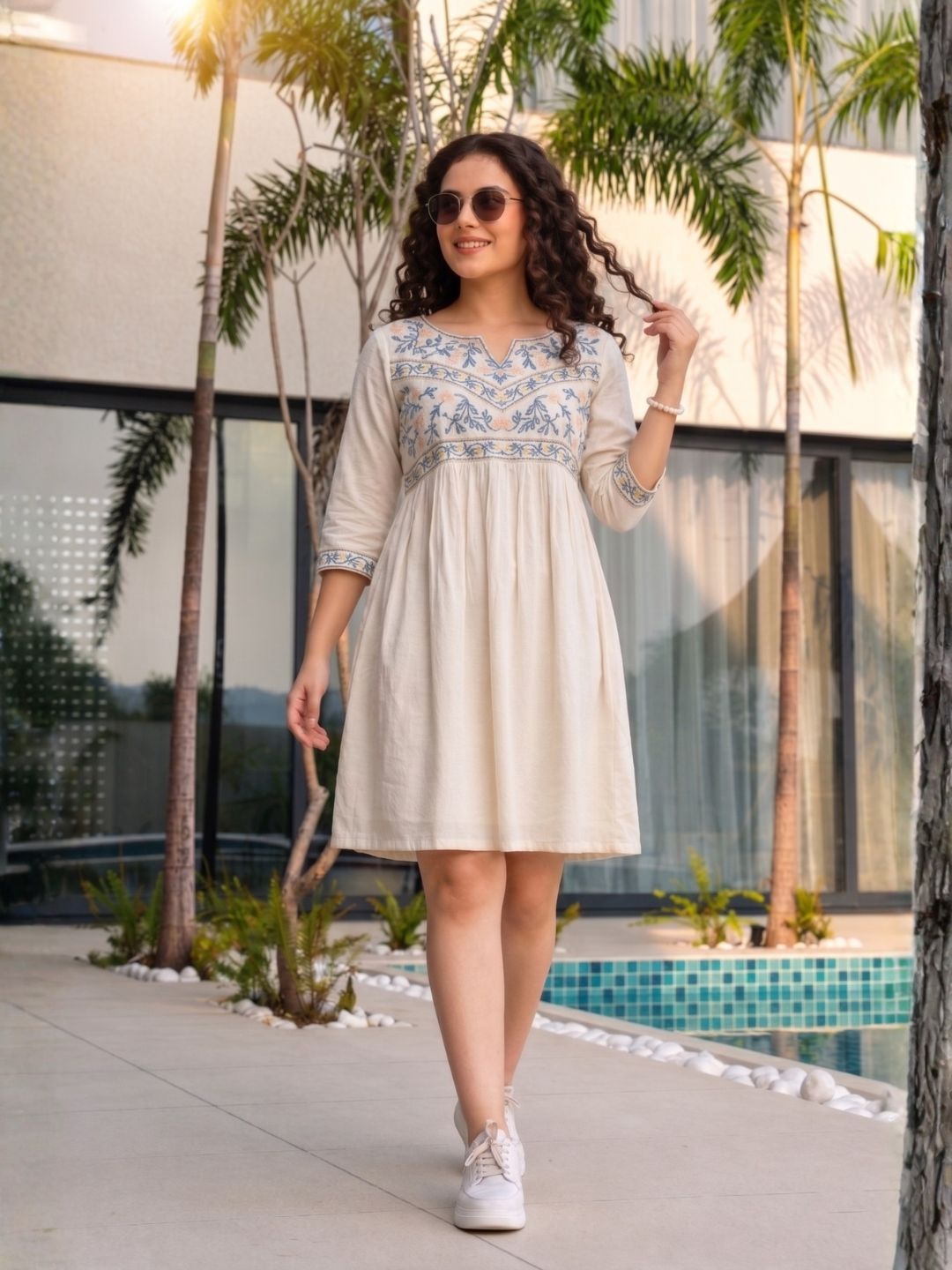 Jimmy Angel Cotton Embroidered Dress
