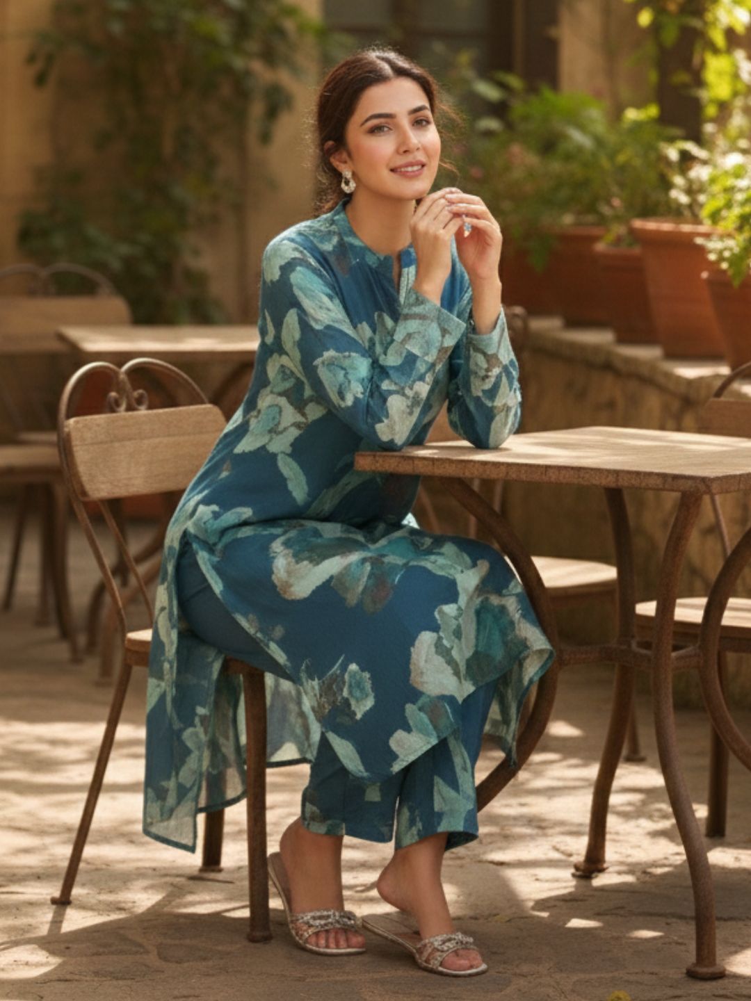 Pavitra ocean printed co-ord set