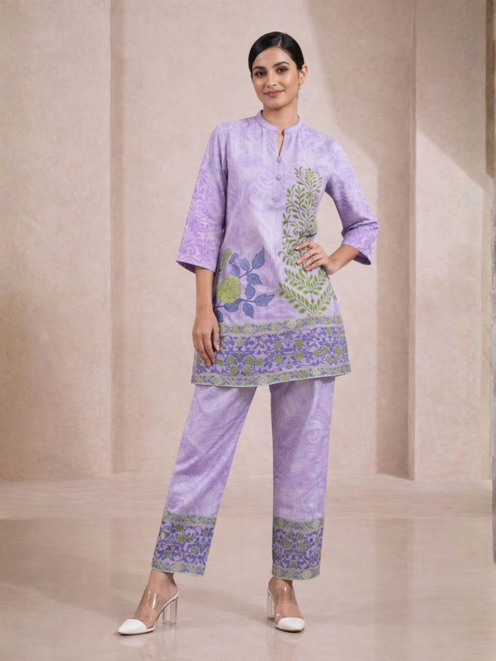 Shanti Lavender Printed Co-ord Set