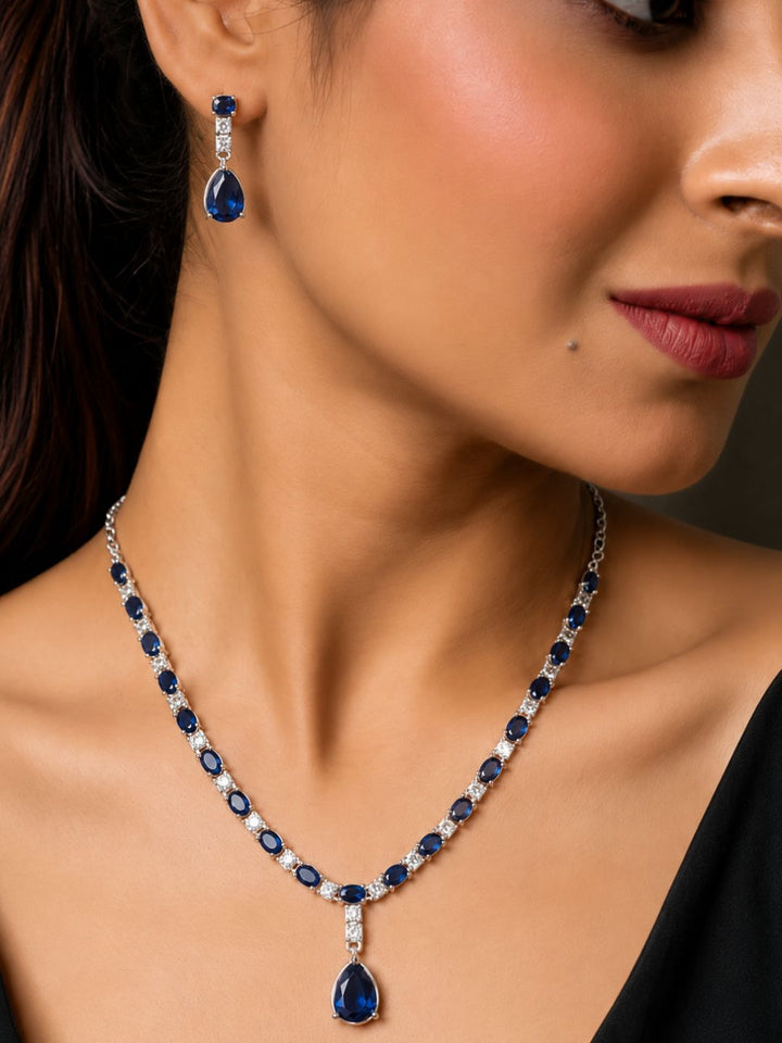 Nayra diamond necklace with earings set