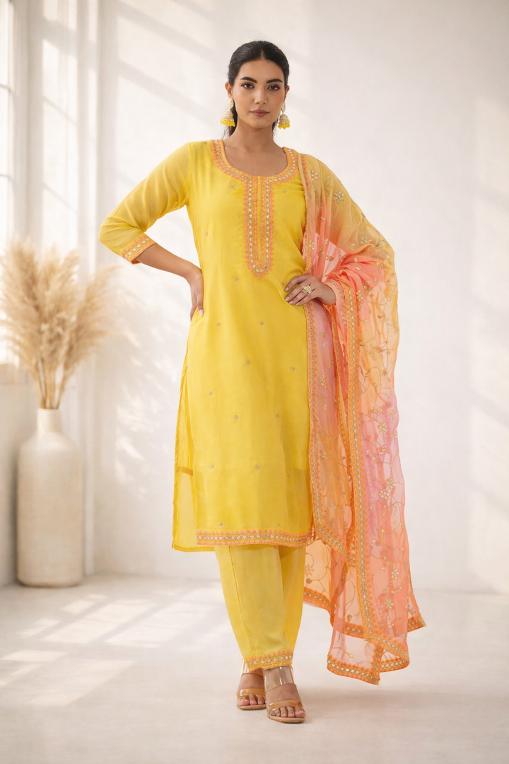 Anila Sunshine Full Work Suit Set