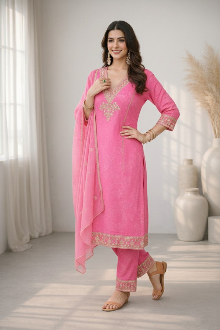 Palash Roses Full Work Suit Set