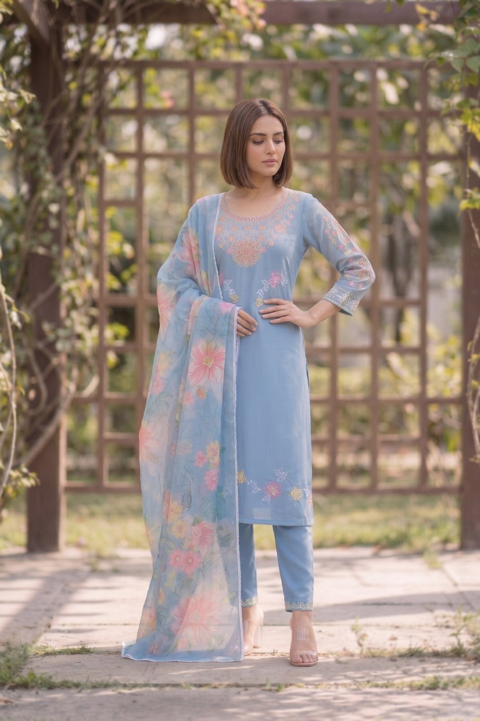 Yami Cadet Embroidered Suit Set