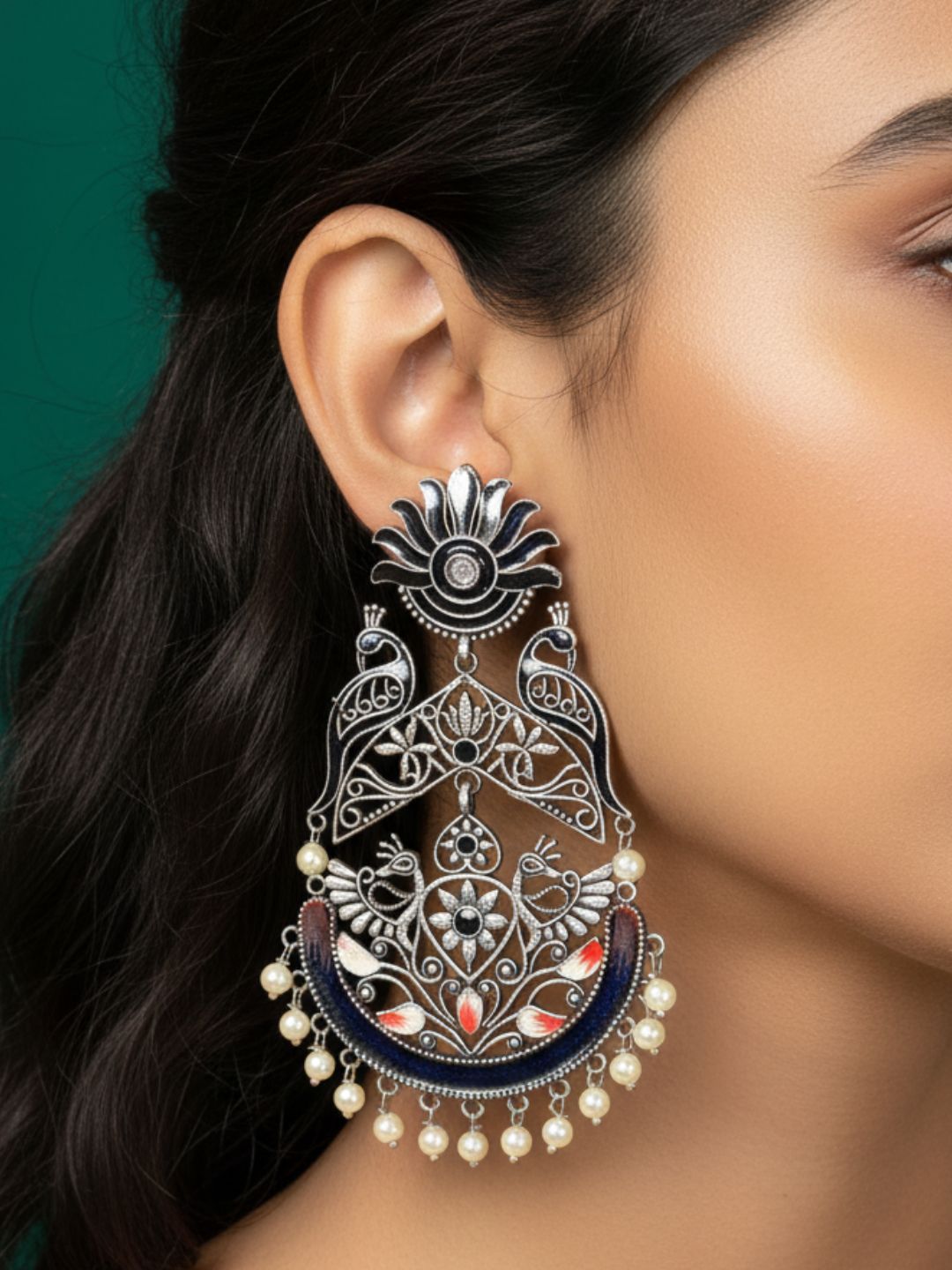 Antara Oxidised Earrings