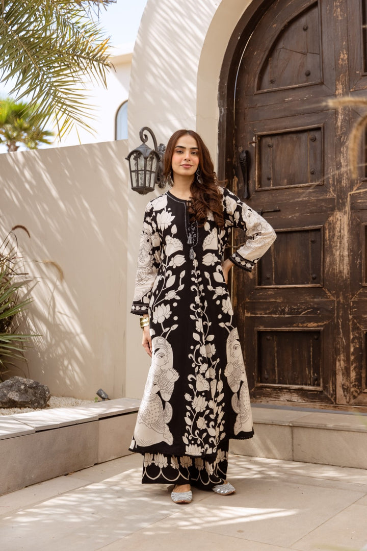 Karen abbey printed kurta pant set