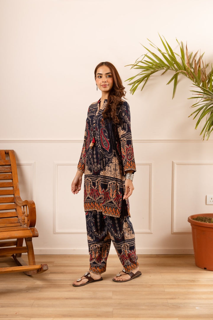 Karen stone printed cotton co-ord set