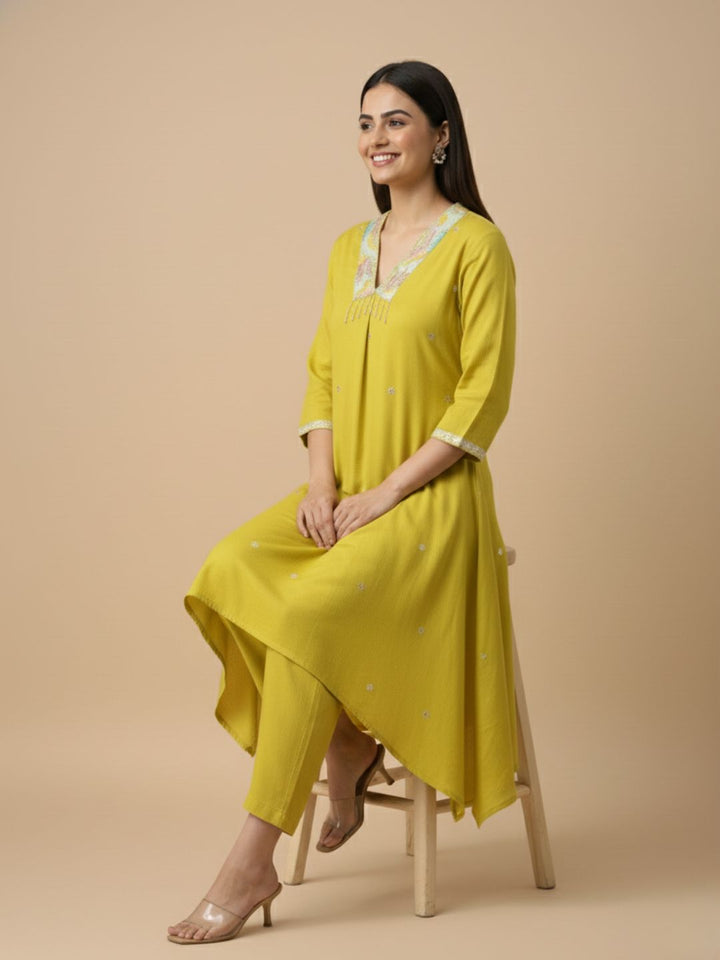Tanishk Citrus Work Co-ord Set