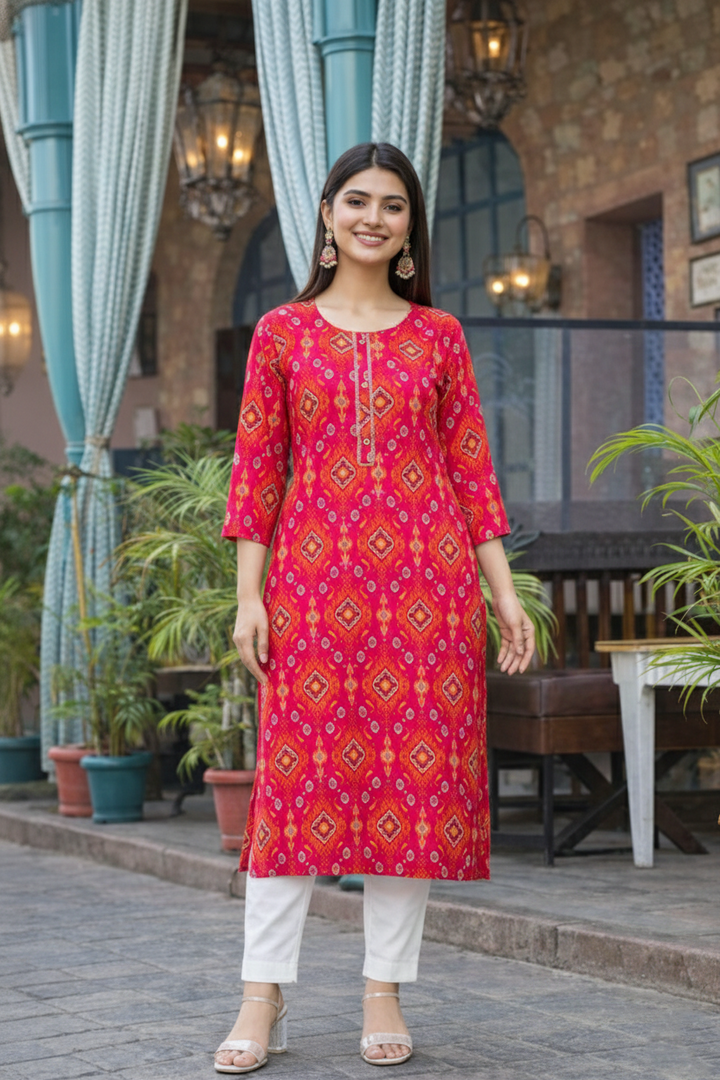 Varisha Rouge Printed Work Kurti