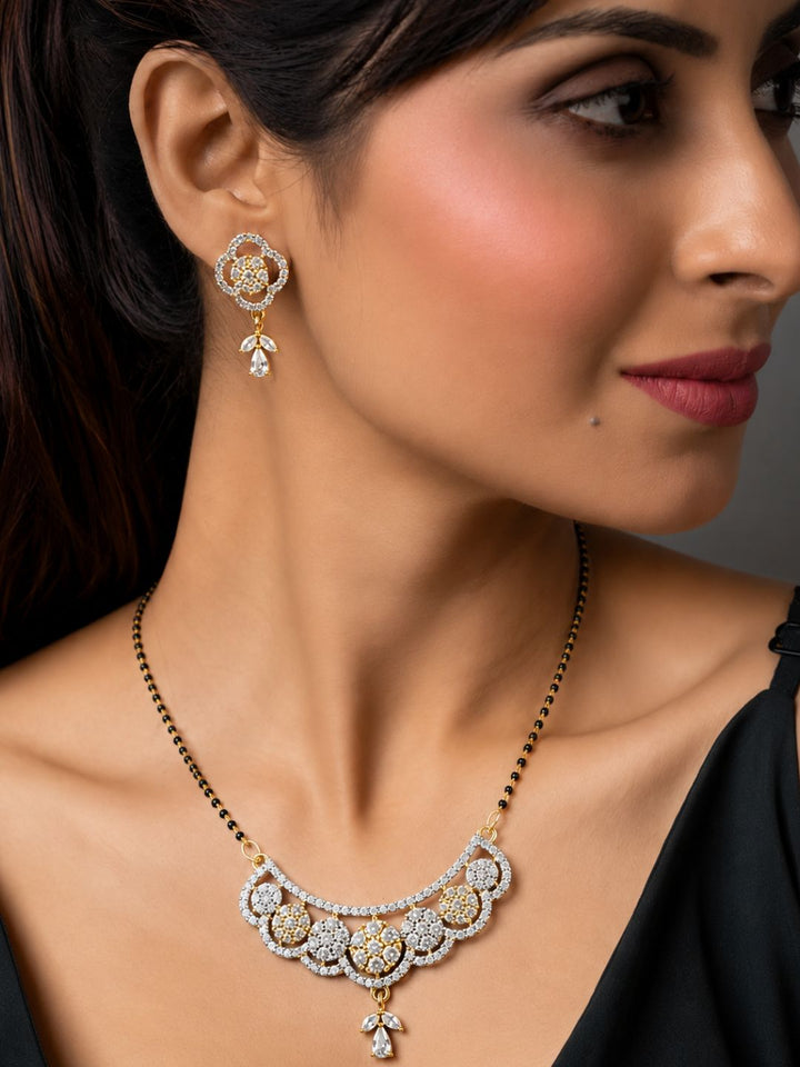 Nayra diamond Mangalsutra with earings set