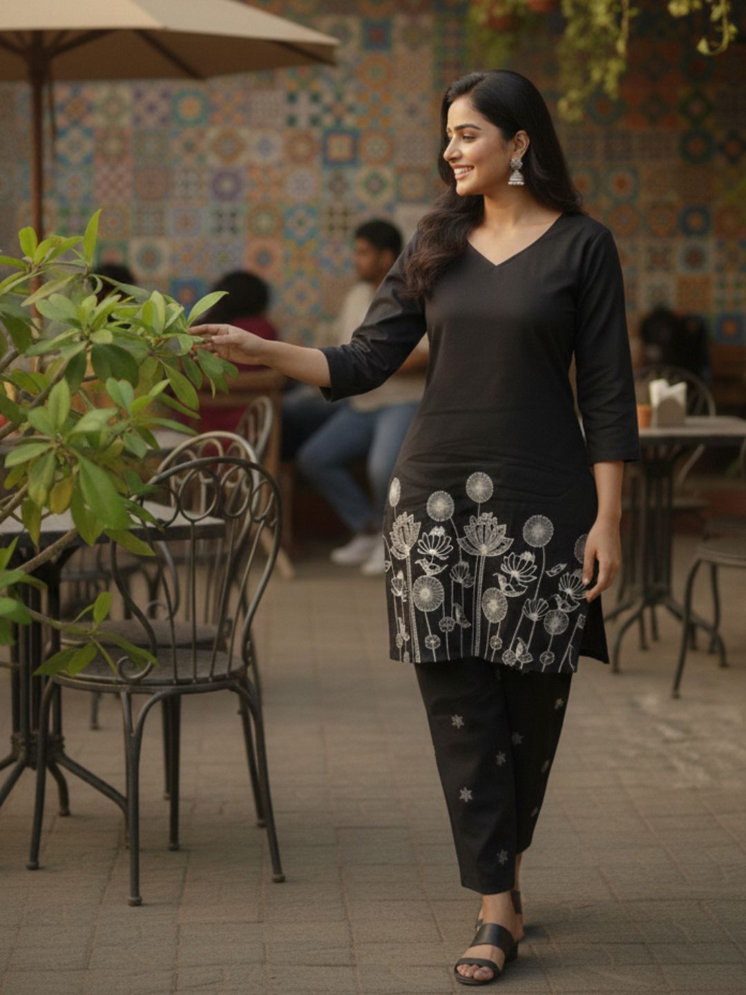 Leena Swish Embroidery Co-ord Set