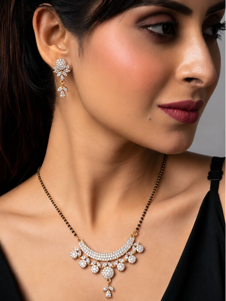 Nayra diamond Mangalsutra with earings set