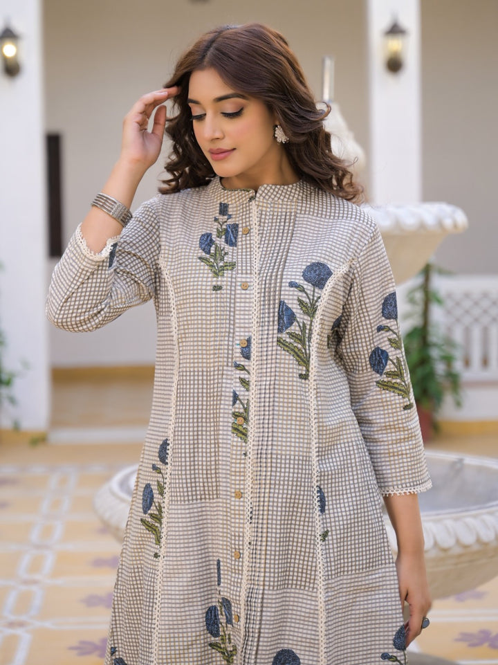 Mayri peony cotton kurta pant set
