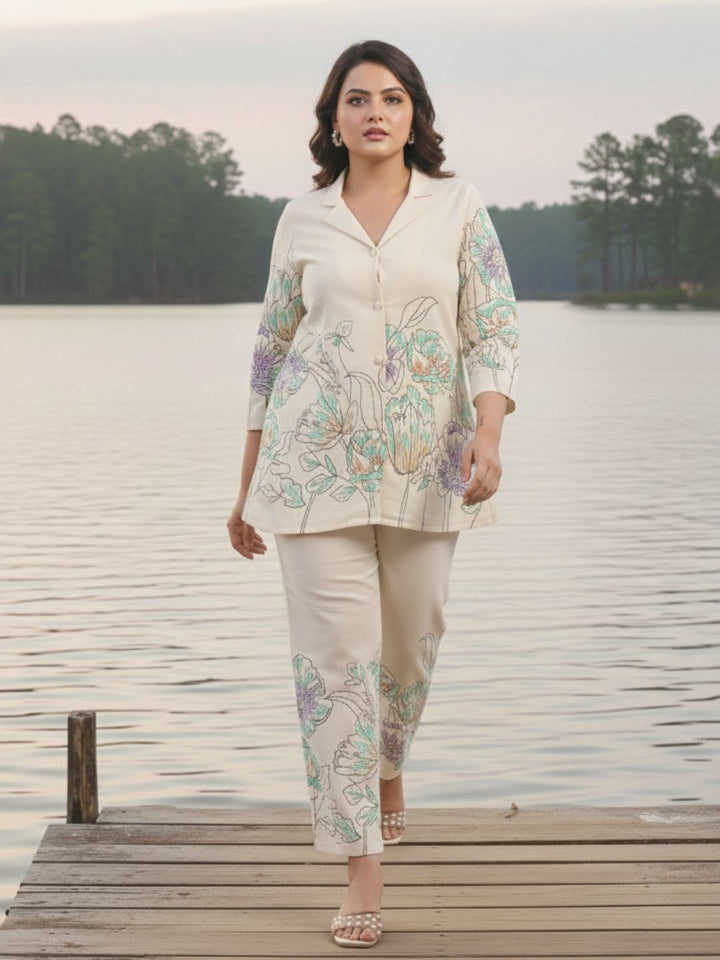 Hardik Snow Printed Cotton Co-ord Set