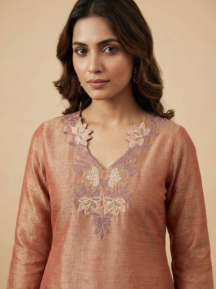 Prisha Jasper Embroidery Cotton Co-ord Set