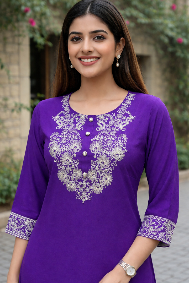 Nabha Grape Work Kurti