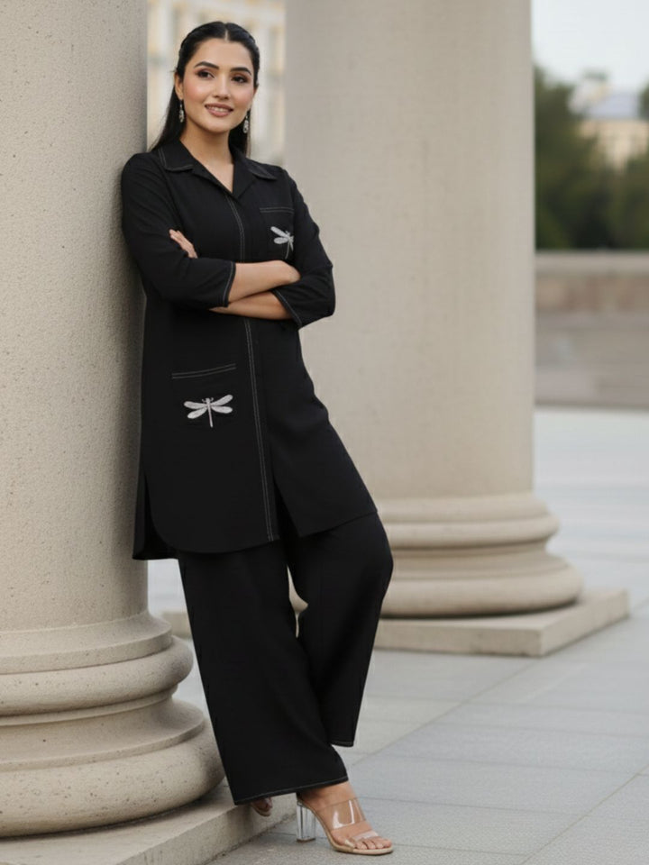 Jayti onyx Butterfly Cotton Co-ord Set